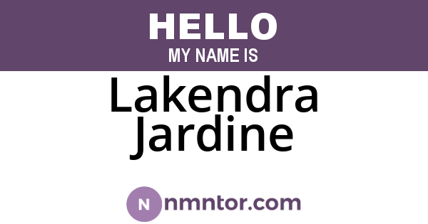 Lakendra Jardine