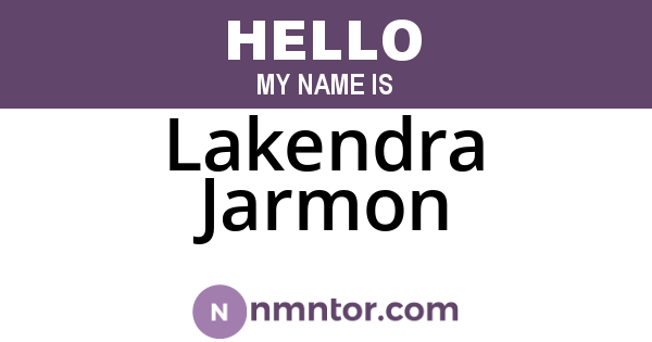 Lakendra Jarmon