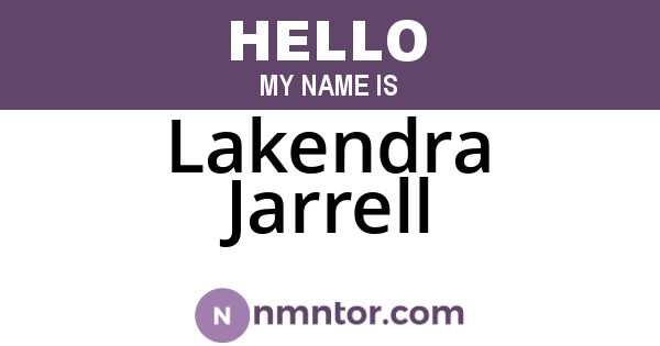 Lakendra Jarrell