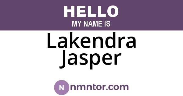 Lakendra Jasper