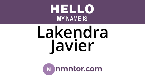 Lakendra Javier