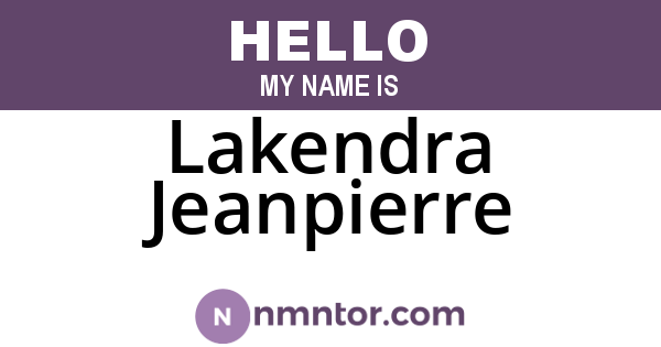 Lakendra Jeanpierre
