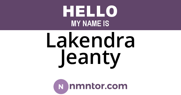 Lakendra Jeanty
