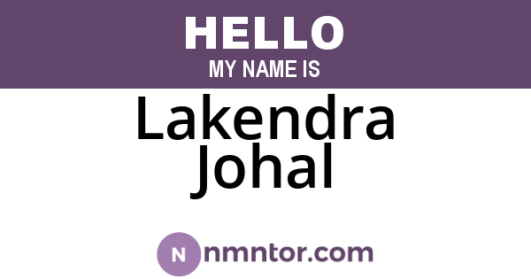 Lakendra Johal