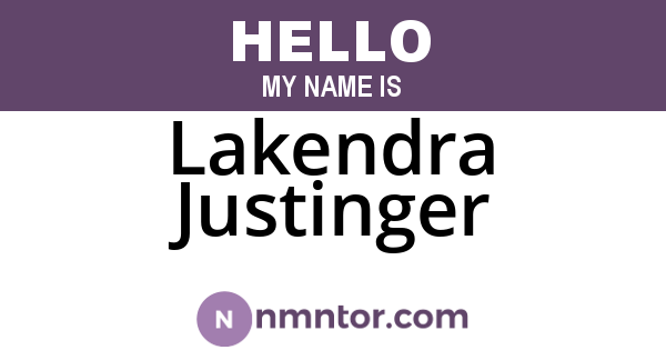 Lakendra Justinger