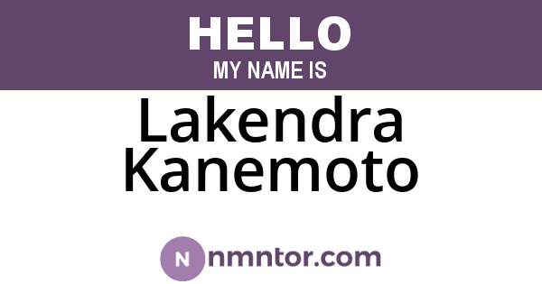 Lakendra Kanemoto