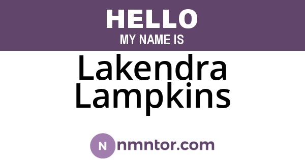 Lakendra Lampkins