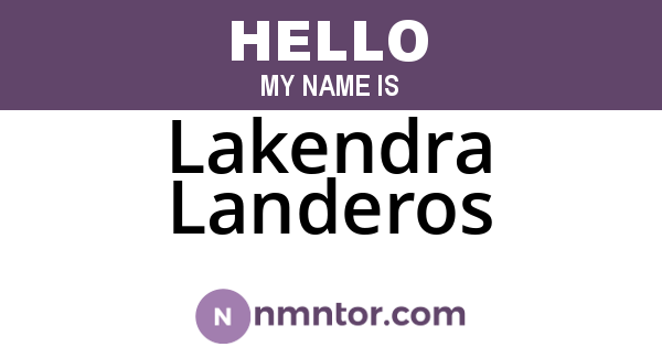 Lakendra Landeros
