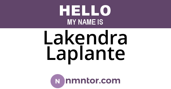 Lakendra Laplante