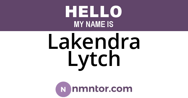 Lakendra Lytch