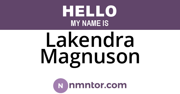 Lakendra Magnuson