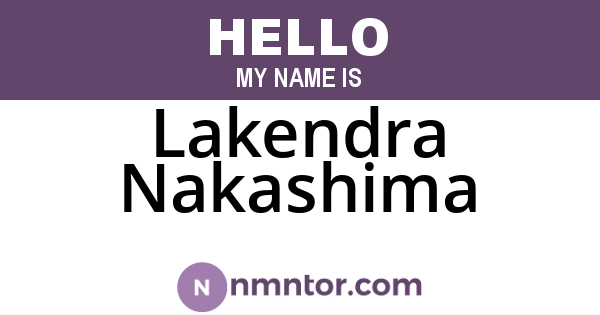 Lakendra Nakashima