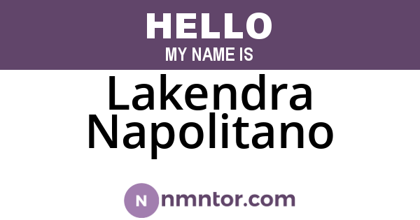 Lakendra Napolitano