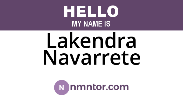 Lakendra Navarrete