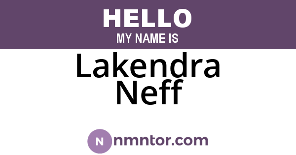 Lakendra Neff