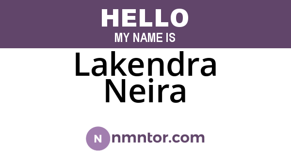 Lakendra Neira
