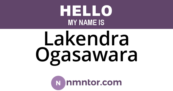 Lakendra Ogasawara