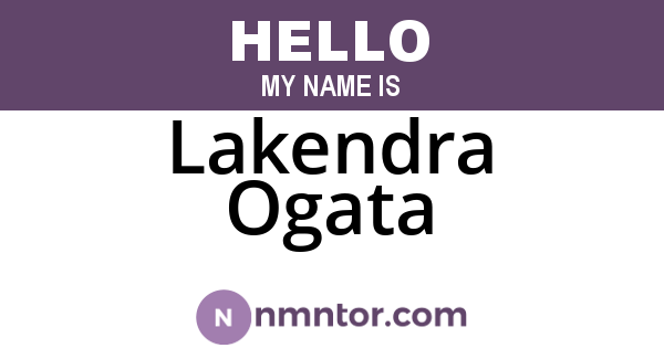 Lakendra Ogata