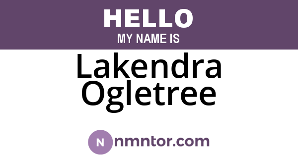 Lakendra Ogletree