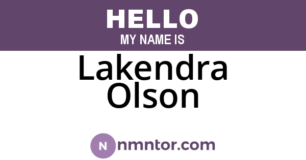 Lakendra Olson