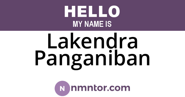 Lakendra Panganiban