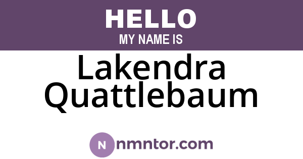 Lakendra Quattlebaum