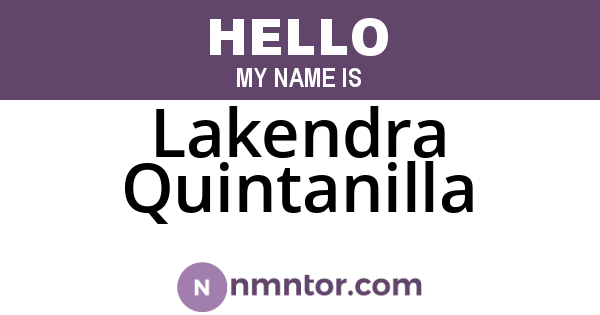 Lakendra Quintanilla