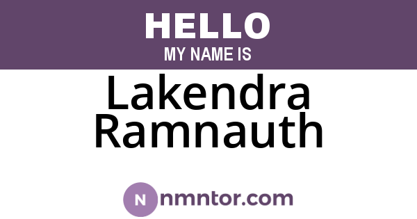 Lakendra Ramnauth