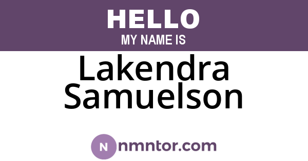 Lakendra Samuelson