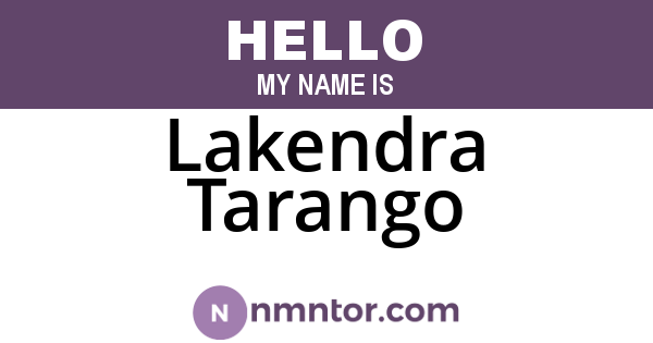Lakendra Tarango