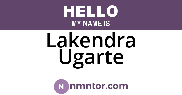 Lakendra Ugarte