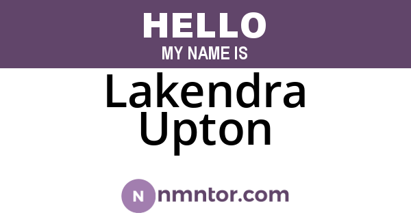 Lakendra Upton