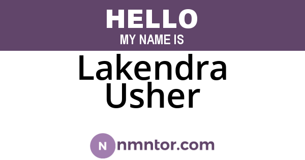Lakendra Usher