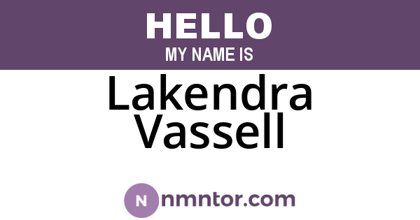 Lakendra Vassell