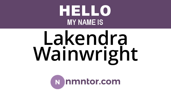Lakendra Wainwright