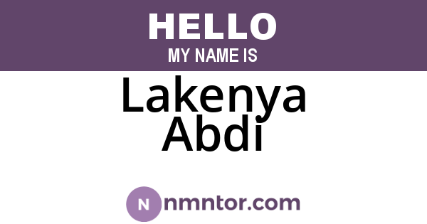 Lakenya Abdi
