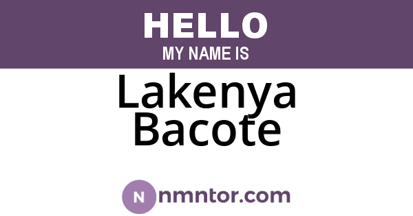 Lakenya Bacote