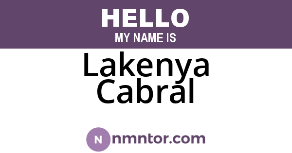 Lakenya Cabral