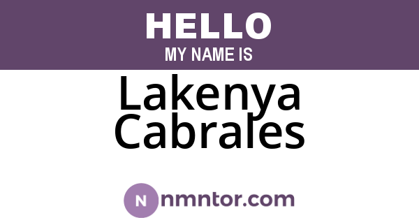 Lakenya Cabrales