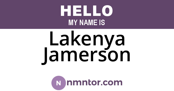 Lakenya Jamerson