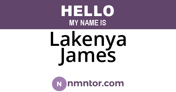 Lakenya James
