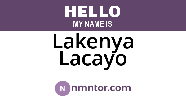 Lakenya Lacayo