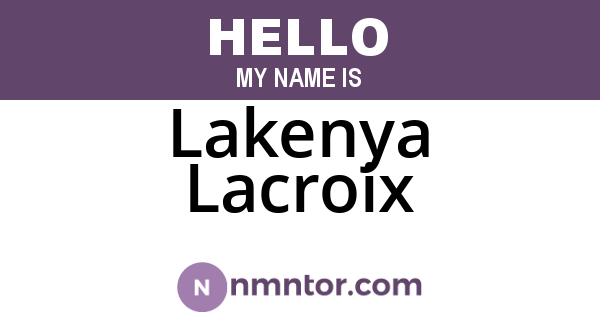 Lakenya Lacroix