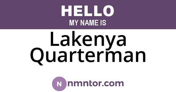 Lakenya Quarterman