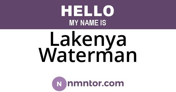 Lakenya Waterman