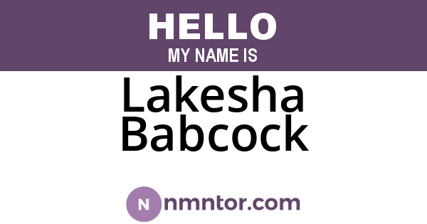 Lakesha Babcock