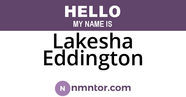 Lakesha Eddington
