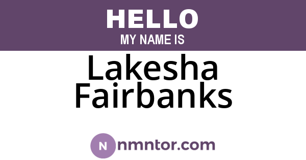 Lakesha Fairbanks