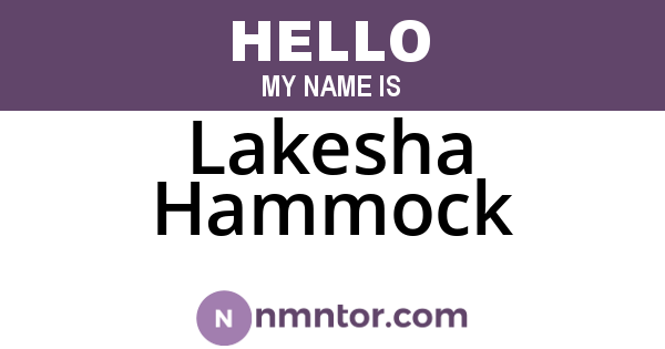 Lakesha Hammock