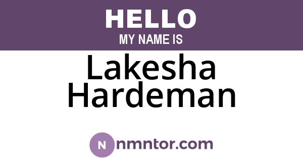 Lakesha Hardeman